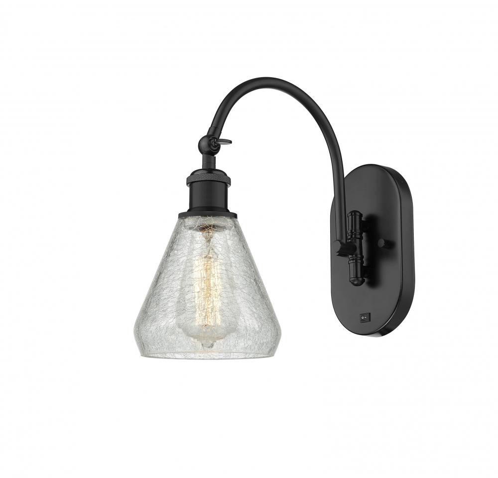 Conesus - 1 Light - 6 inch - Matte Black - Adjustable Swing Arm