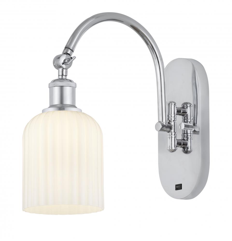 Bridal Veil - 1 Light - 5 inch - Polished Chrome - Adjustable Swing Arm