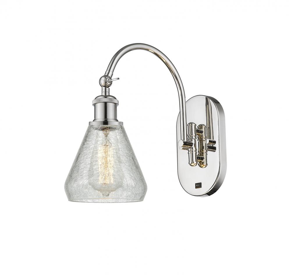 Conesus - 1 Light - 6 inch - Polished Nickel - Adjustable Swing Arm