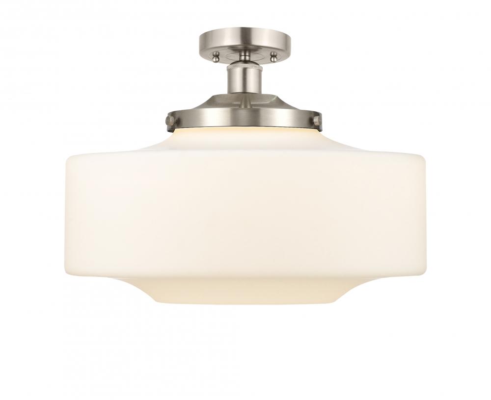 Bridgeton - 1 Light - 16 inch - Brushed Satin Nickel - Semi-Flush Mount