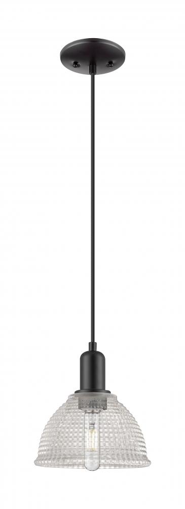 Arietta - 1 Light - 8 inch - Antique Copper - Cord hung - Mini Pendant