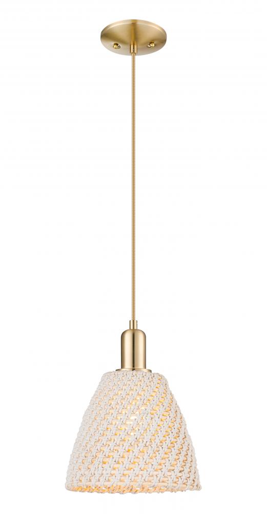 Bristol Natural - 1 Light - 6 inch - Brushed Champagne Bronze - Cord hung - Mini Pendant