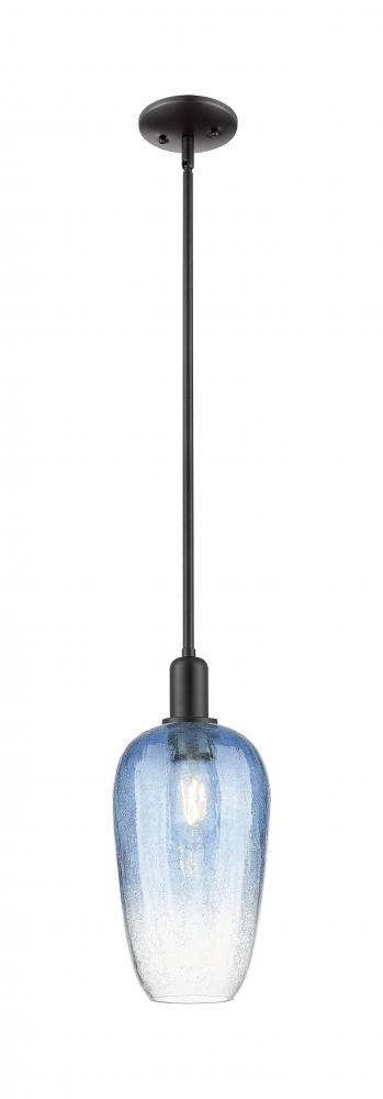 Brookhaven Flute - 1 Light - 6 inch - Matte Black - Mini Pendant
