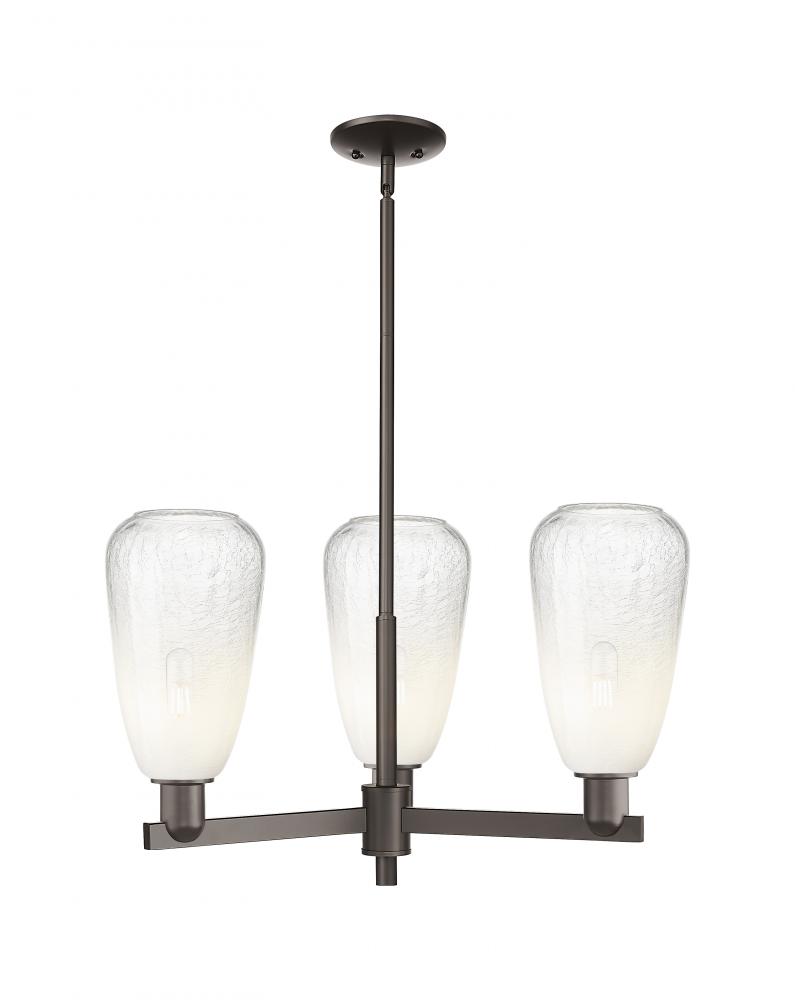 Brookhaven Almond - 3 Light - 18 inch - Oil Rubbed Bronze - Flush Mount