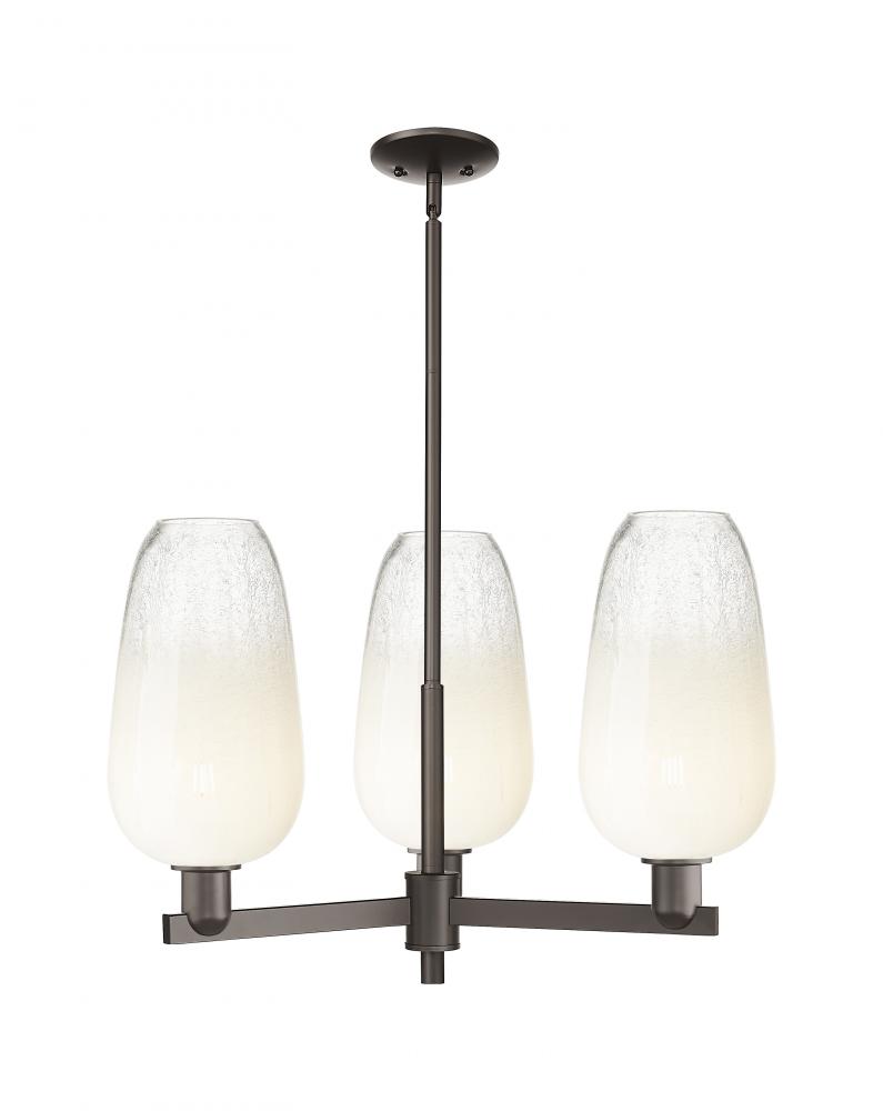 Brookhaven Flute - 3 Light - 18 inch - Oil Rubbed Bronze - Flush Mount