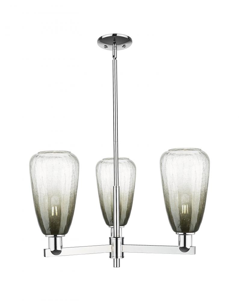 Brookhaven Almond - 3 Light - 18 inch - Polished Chrome - Flush Mount