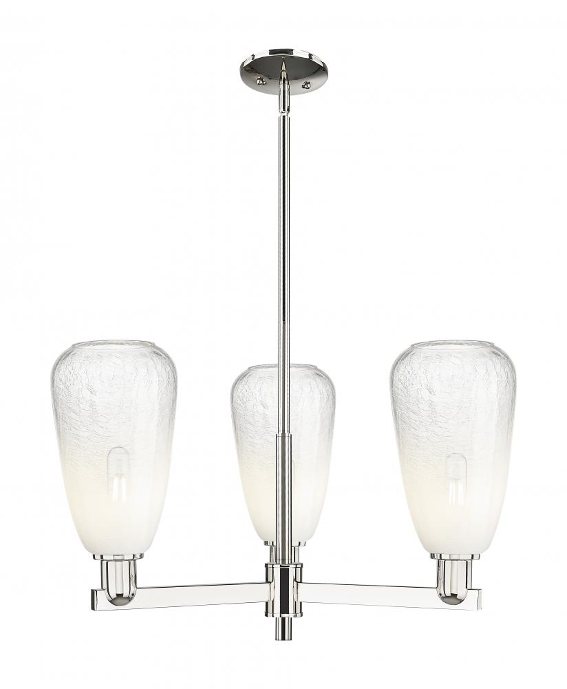 Brookhaven Almond - 3 Light - 18 inch - Polished Nickel - Flush Mount