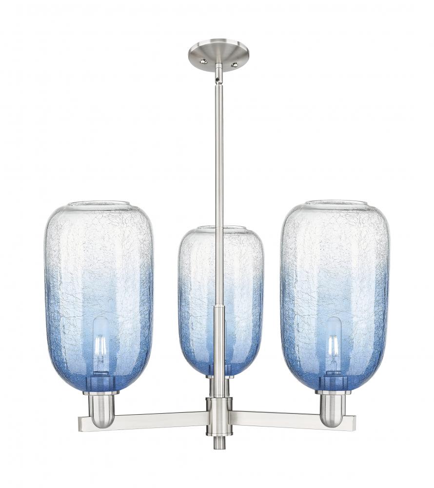 Brookhaven Cloche - 3 Light - 18 inch - Satin Nickel - Flush Mount