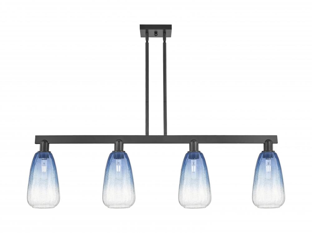 Brookhaven Almond - 4 Light - 48 inch - Matte Black - Cord hung - Island Light