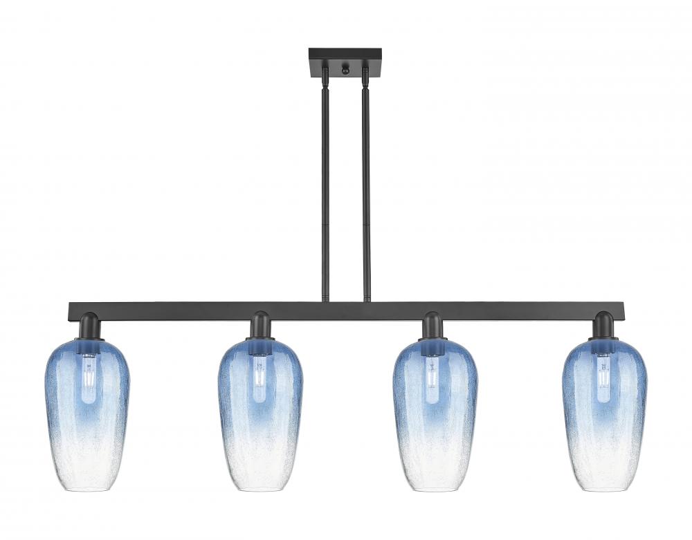 Brookhaven Flute - 4 Light - 48 inch - Matte Black - Cord hung - Island Light