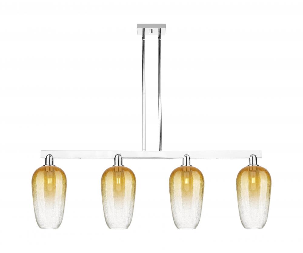 Brookhaven Flute - 4 Light - 48 inch - Polished Chrome - Cord hung - Island Light