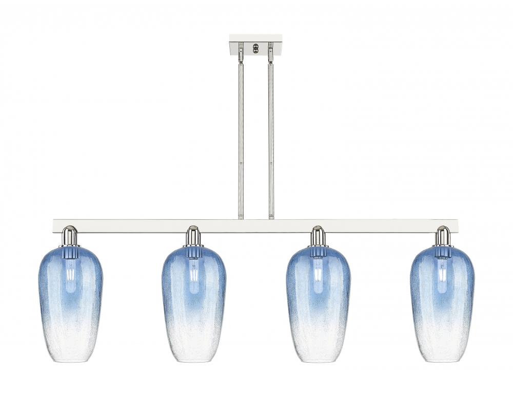 Brookhaven Flute - 4 Light - 48 inch - Polished Nickel - Cord hung - Island Light