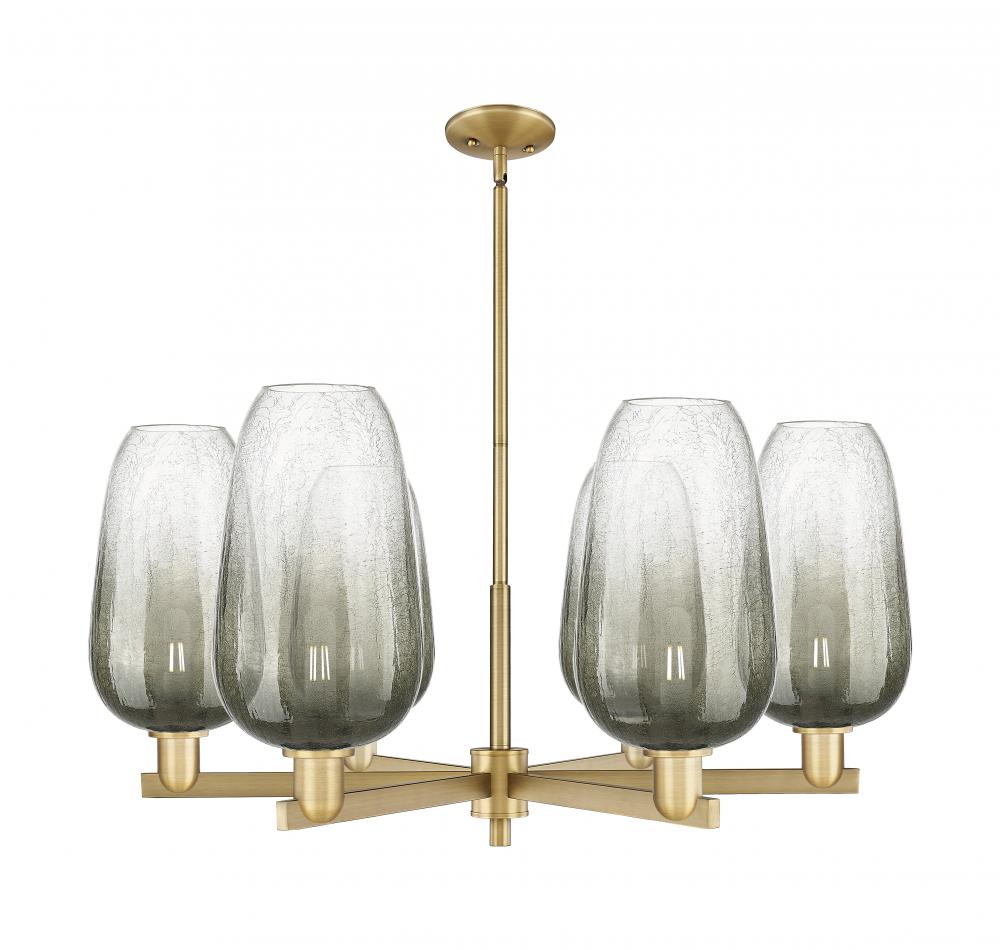 Brookhaven Flute - 6 Light - 24 inch - Brushed Brass - Chandelier