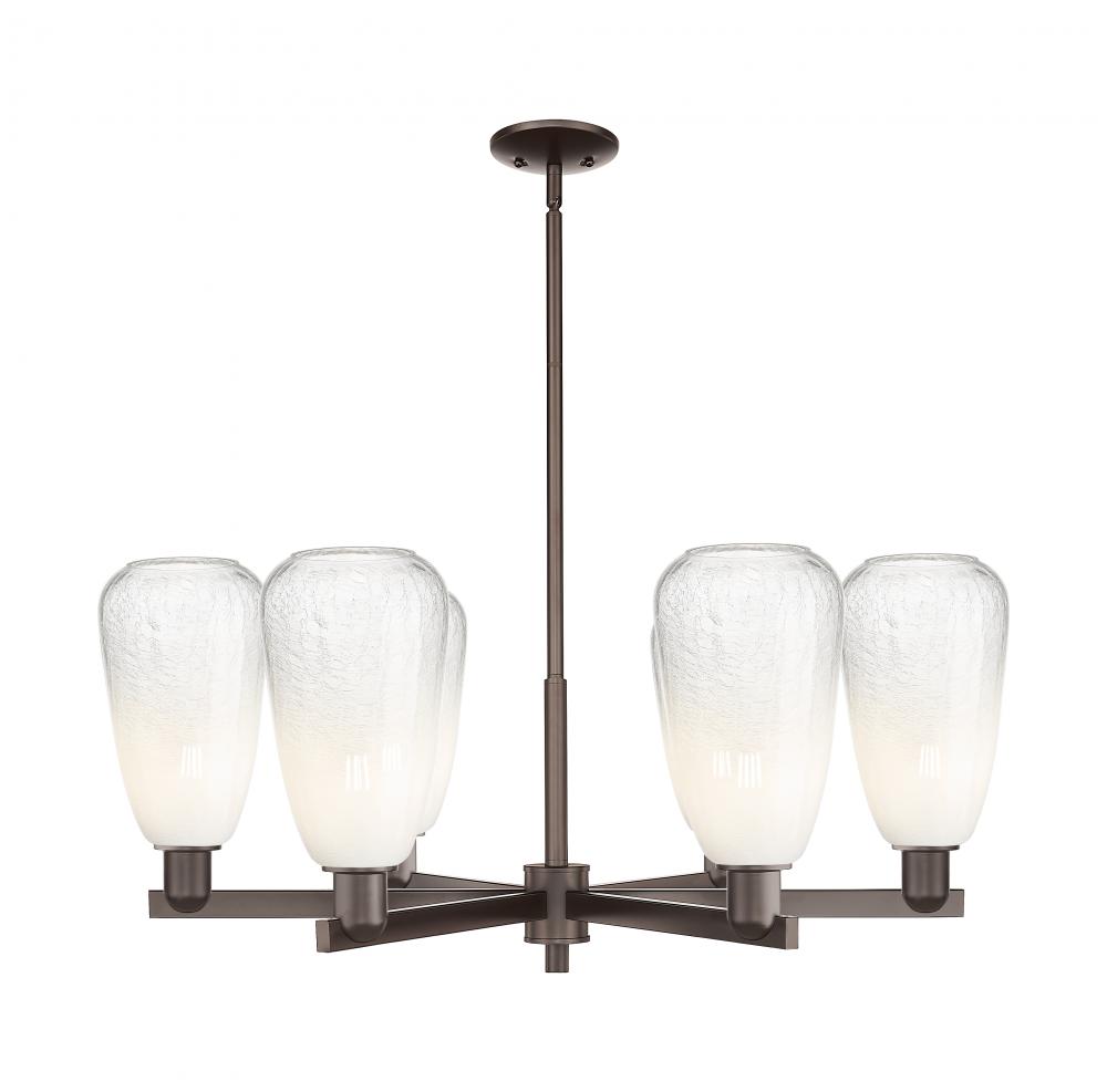 Brookhaven Almond - 6 Light - 24 inch - Oil Rubbed Bronze - Chandelier