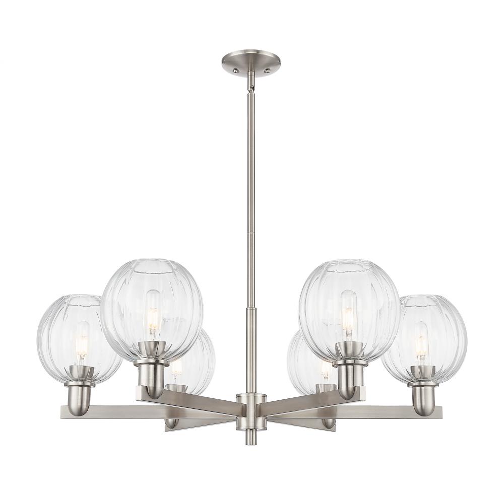 Preston - 6 Light - 24 inch - Satin Nickel - Chandelier
