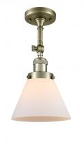 Innovations Lighting 201F-AB-G41-LED - Cone - 1 Light - 8 inch - Antique Brass - Adjustable Semi-Flush Mount