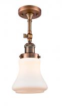 Innovations Lighting 201F-AC-G191 - Bellmont - 1 Light - 6 inch - Antique Copper - Adjustable Semi-Flush Mount