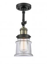 Innovations Lighting 201F-BAB-G182S-LED - Canton - 1 Light - 5 inch - Black Antique Brass - Adjustable Semi-Flush Mount