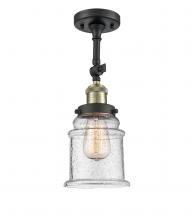 Innovations Lighting 201F-BAB-G184 - Canton - 1 Light - 6 inch - Black Antique Brass - Adjustable Semi-Flush Mount