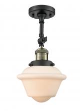 Innovations Lighting 201F-BAB-G531-LED - Oxford - 1 Light - 7 inch - Black Antique Brass - Adjustable Semi-Flush Mount