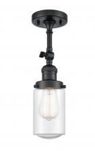 Innovations Lighting 201F-BK-G314 - Dover - 1 Light - 5 inch - Matte Black - Adjustable Semi-Flush Mount