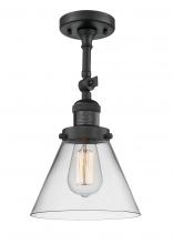 Innovations Lighting 201F-BK-G42 - Cone - 1 Light - 8 inch - Matte Black - Adjustable Semi-Flush Mount