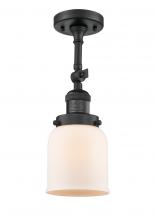 Innovations Lighting 201F-BK-G51-LED - Bell - 1 Light - 5 inch - Matte Black - Adjustable Semi-Flush Mount