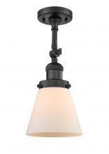 Innovations Lighting 201F-BK-G61-LED - Cone - 1 Light - 6 inch - Matte Black - Adjustable Semi-Flush Mount