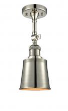 Innovations Lighting 201F-PN-M9-PN-LED - Addison - 1 Light - 5 inch - Polished Nickel - Adjustable Semi-Flush Mount