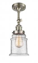 Innovations Lighting 201F-SN-G184 - Canton - 1 Light - 6 inch - Brushed Satin Nickel - Adjustable Semi-Flush Mount
