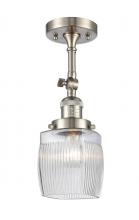 Innovations Lighting 201F-SN-G302 - Colton - 1 Light - 6 inch - Brushed Satin Nickel - Adjustable Semi-Flush Mount