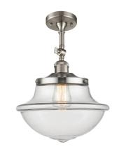 Innovations Lighting 201F-SN-G542 - Oxford - 1 Light - 12 inch - Brushed Satin Nickel - Adjustable Semi-Flush Mount