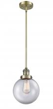 Innovations Lighting 201S-AB-G202-8-LED - Beacon - 1 Light - 8 inch - Antique Brass - Stem Hung - Mini Pendant