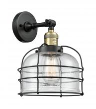 Innovations Lighting 203-BAB-G74-CE - Bell Cage - 1 Light - 9 inch - Black Antique Brass - Adjustable Sconce