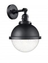Innovations Lighting 203SW-BK-HFS-84-BK - Hampden - 1 Light - 9 inch - Matte Black - Adjustable Sconce