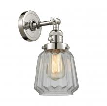 Innovations Lighting 203SW-PN-G142 - Chatham - 1 Light - 7 inch - Polished Nickel - Adjustable Sconce