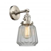Innovations Lighting 203SW-SN-G142 - Chatham - 1 Light - 7 inch - Brushed Satin Nickel - Adjustable Sconce