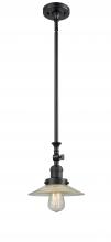 Innovations Lighting 206-BK-G2 - Halophane - 1 Light - 9 inch - Matte Black - Stem Hung - Adjustable Mini Pendant