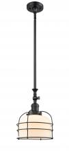 Innovations Lighting 206-BK-G71-CE - Bell Cage - 1 Light - 9 inch - Matte Black - Stem Hung - Adjustable Mini Pendant