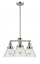 Innovations Lighting 207-PN-G44-LED - Cone - 3 Light - 22 inch - Polished Nickel - Stem Hung - Chandelier