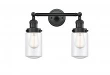 Innovations Lighting 208-BK-G312 - Dover - 2 Light - 14 inch - Matte Black - Adjustable Bath Vanity Light