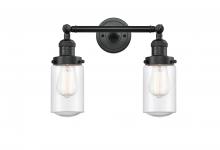 Innovations Lighting 208-BK-G314 - Dover - 2 Light - 14 inch - Matte Black - Adjustable Bath Vanity Light