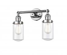 Innovations Lighting 208-PC-G312 - Dover - 2 Light - 14 inch - Polished Chrome - Adjustable Bath Vanity Light