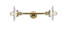 Innovations Lighting 208L-BB-G1-LED - Halophane - 2 Light - 9 inch - Brushed Brass - Adjustable Bath Vanity Light