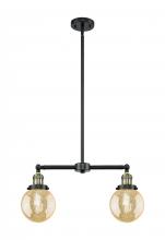 Innovations Lighting 209-BAB-G208-6 - Beacon - 2 Light - 23 inch - Black Antique Brass - Stem Hung - Adjustable Island Light