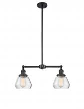 Innovations Lighting 209-BK-G172 - Fulton - 2 Light - 21 inch - Matte Black - Stem Hung - Adjustable Island Light