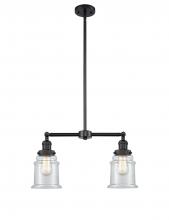 Innovations Lighting 209-BK-G182 - Canton - 2 Light - 21 inch - Matte Black - Stem Hung - Adjustable Island Light
