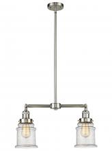 Innovations Lighting 209-SN-G184 - Canton - 2 Light - 21 inch - Brushed Satin Nickel - Stem Hung - Adjustable Island Light