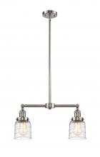 Innovations Lighting 209-SN-G513 - Bell - 2 Light - 21 inch - Brushed Satin Nickel - Stem Hung - Adjustable Island Light