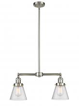 Innovations Lighting 209-SN-G64 - Cone - 2 Light - 21 inch - Brushed Satin Nickel - Stem Hung - Adjustable Island Light